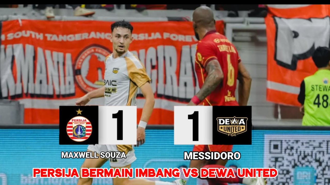 Persija Kembali Bermain Imbang 1:1 Dengan Tim Tamu Dewa United‼️Messidoro Mencetak Gol Penyeimbang 