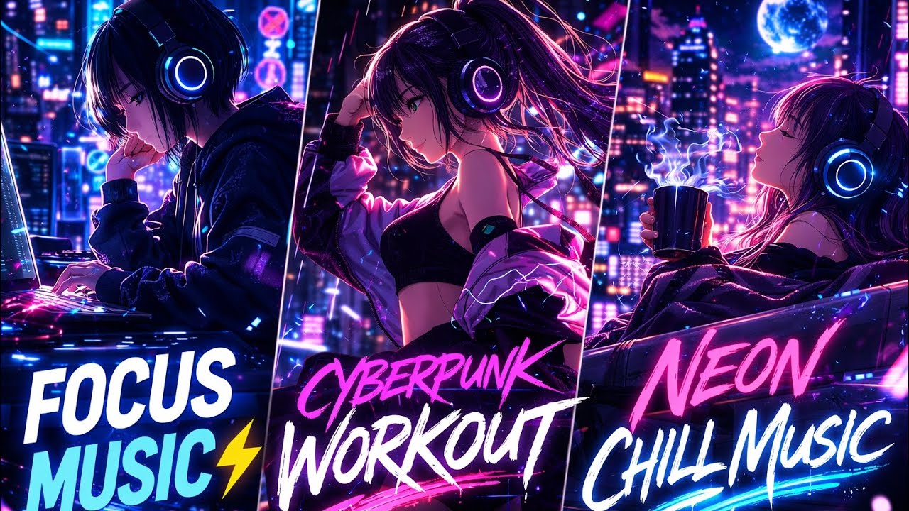 KAKRS NEON World Vol.7| 30 Minute Cyber Focus＆Night Drive Mix (Future Pop / 140 BPM)