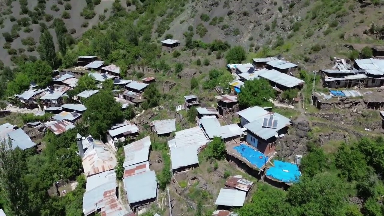 Erzurum Tortum Suyatağı köyü havadan çekim