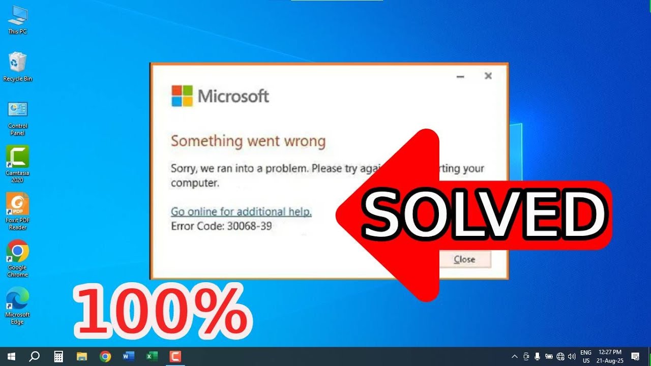Как исправить ошибку с кодом 30068-39 при установке Microsoft Office. Что-то пошло не так.