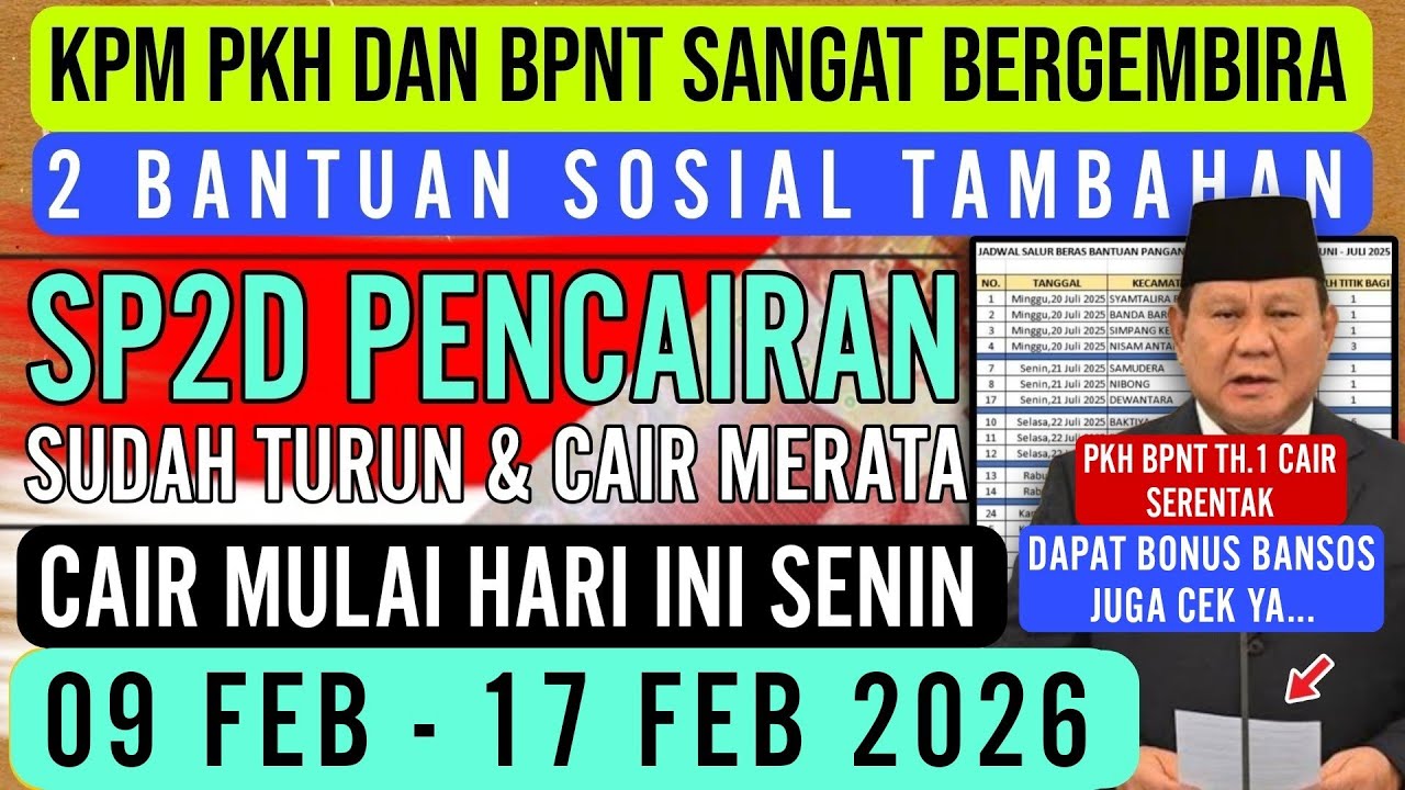 TERIMAKASIH PRESIDEN ☑ TERNYATA ADA 2 BANSOS TAMBAHAN CAIR • PKH BPNT JUGA CAIR SERENTAK • CEK YA