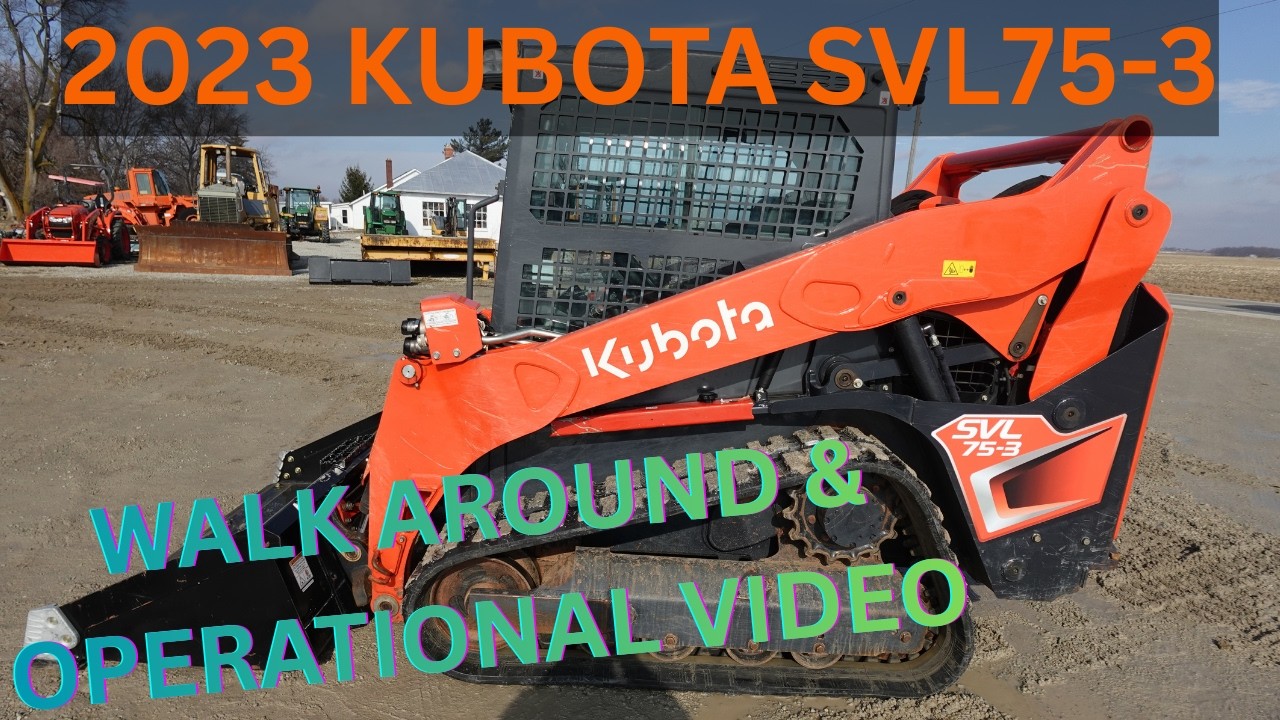 Видеообзор и демонстрация работы мини-погрузчика KUBOTA SVL75 3 2023 года выпуска. Цена: 58 900 д...