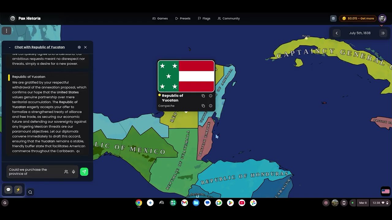 WE'VE NEARLY GOT ALL OF MEXICO!! Maybe a deal with The Republic of Yucatan???