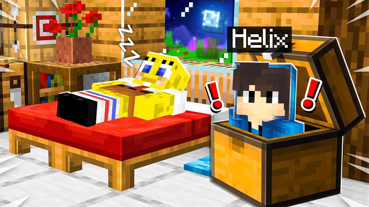 TAJNĚ JSEM SE SCHOVAL PŘED SPONGEBOBEM V MINECRAFTU!