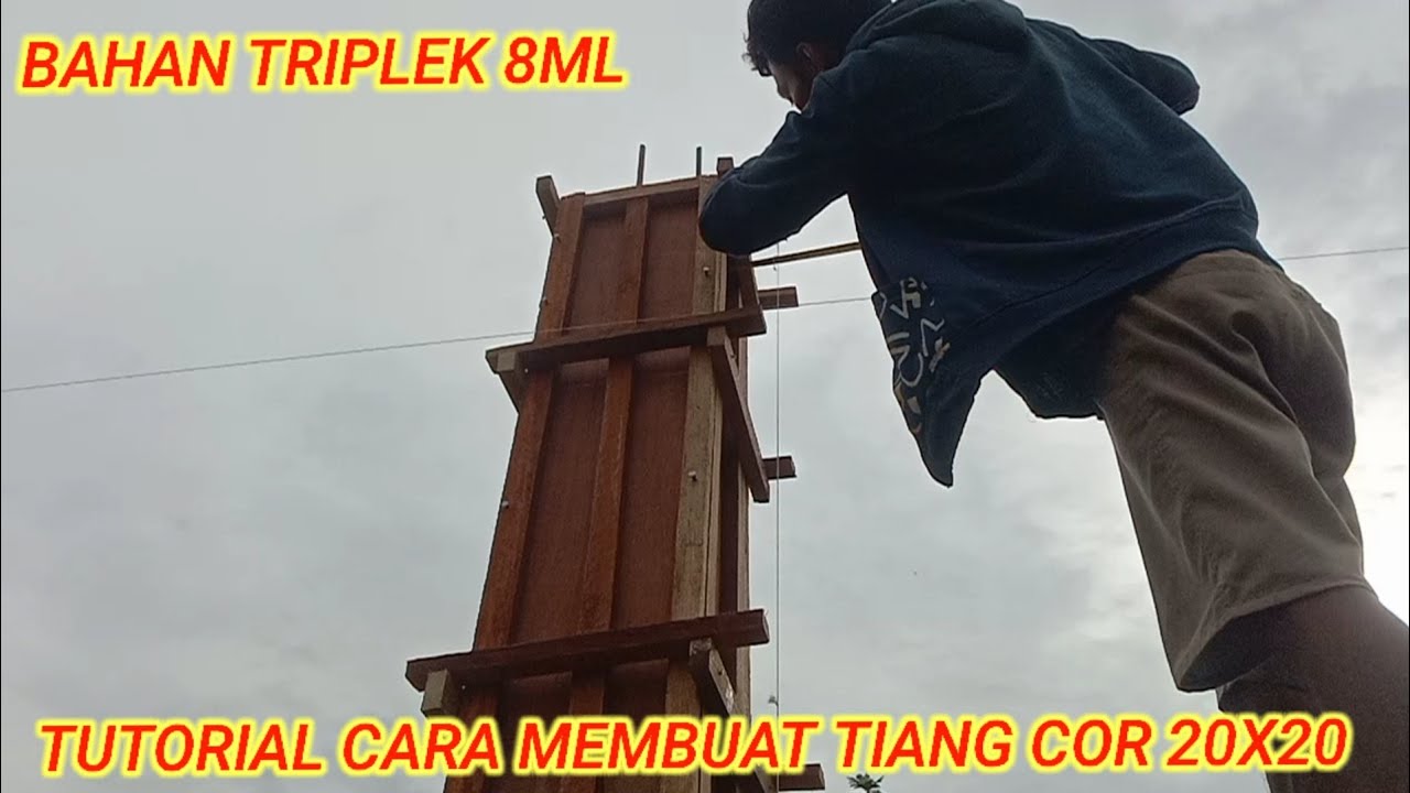 Cara membuat mal tiang cor 20x20