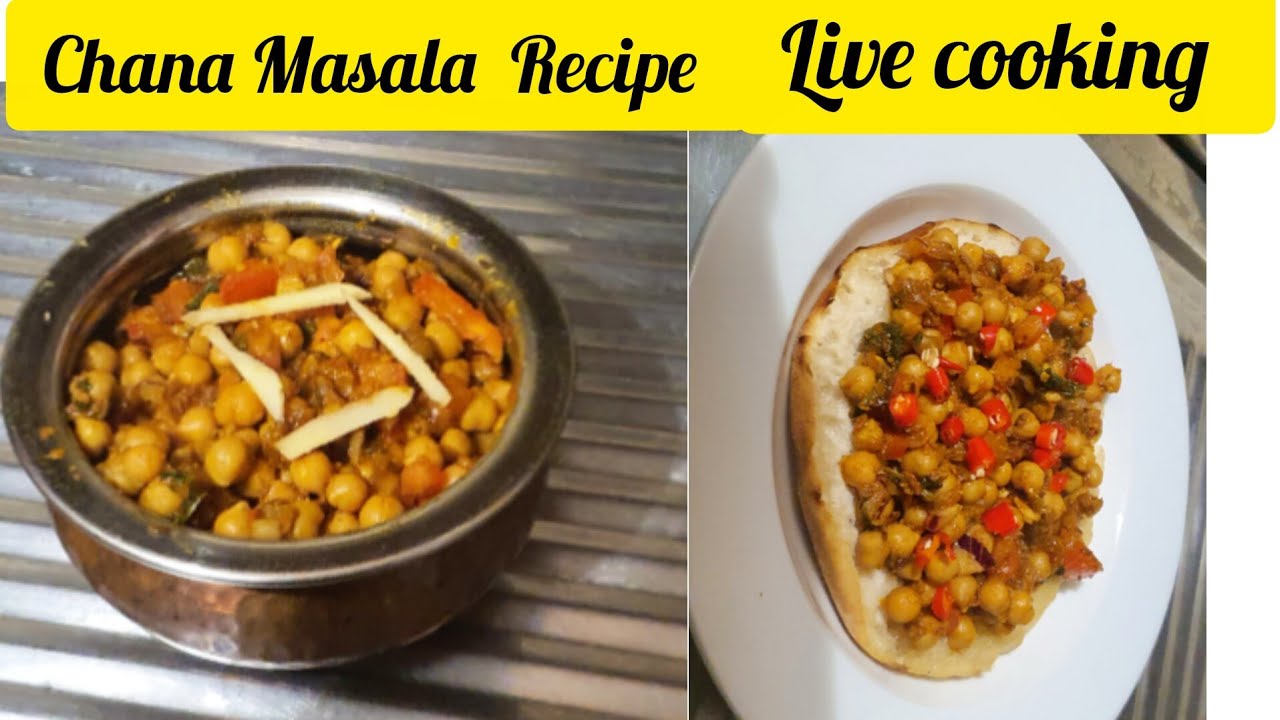 Chana Masala Recetta  indiano vegitariano |punjabi street food recipe | Dry chana masala#livecooking