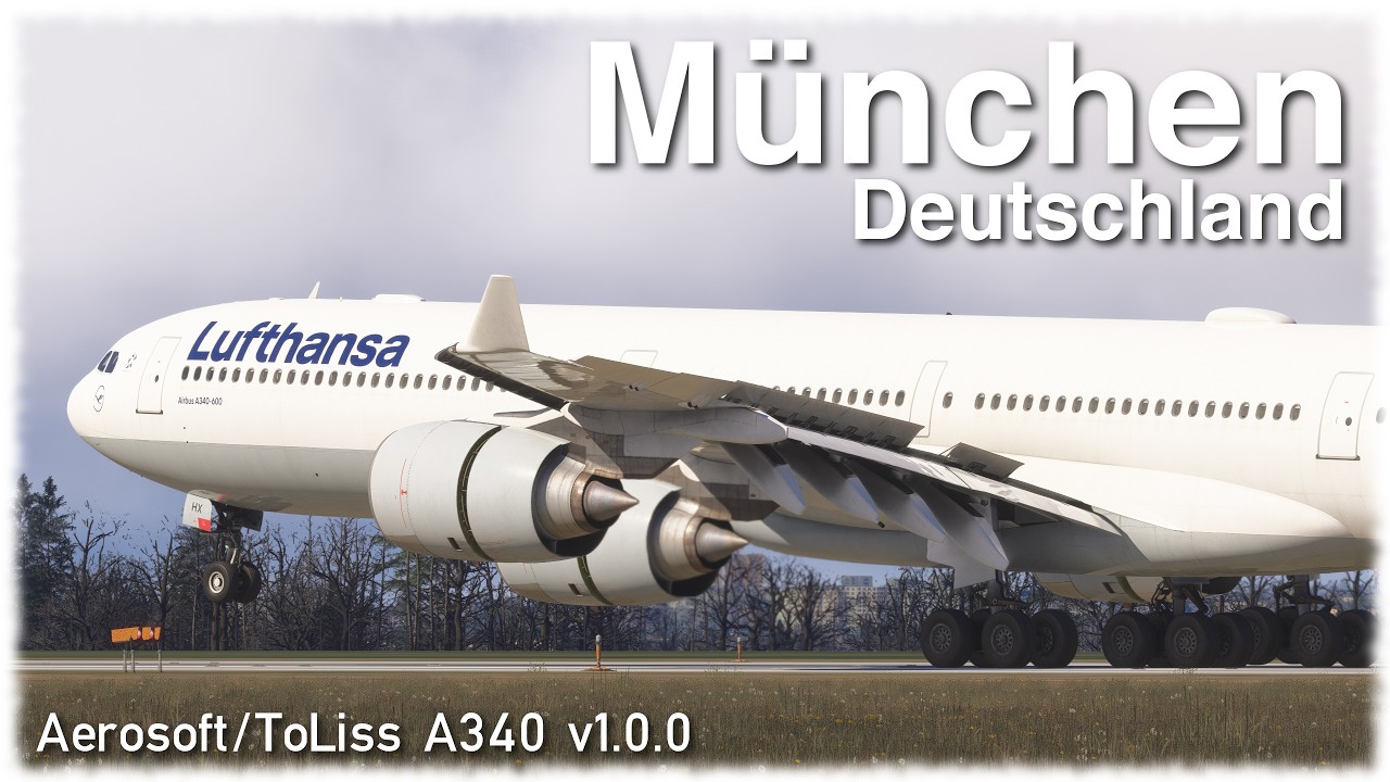 [FS2024] A340-600 Landing in Munich (Cockpit & Outside)