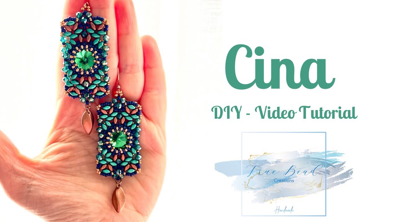 36. DIY TUTORIAL ORECCHINI “CINA” - con rivoli 14mm superduo cipollotti 3x4 rocailles