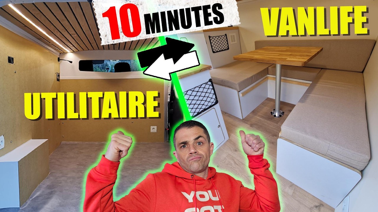 De fourgon utilitaire à van aménagé en 10 minutes – Mon Trafic L2H1 réversible