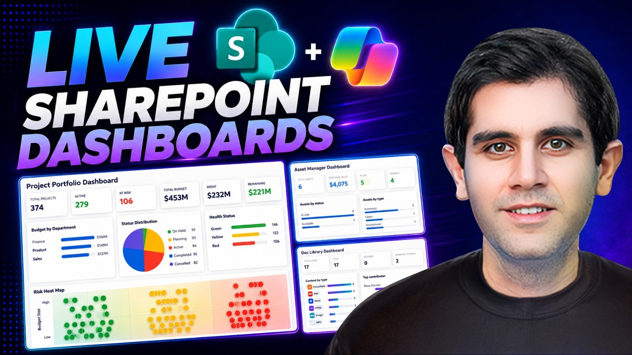 Создание интерактивных дашбордов в SharePoint с помощью Copilot в прямом эфире