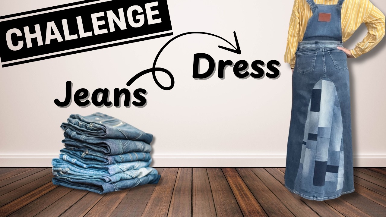 Upcycled Denim Overall Dress | DIY from Jeans