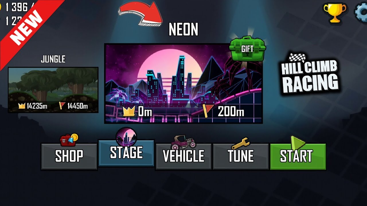 Hill Climb Racing - Новая карта NEON - 1.39.0 Обновление