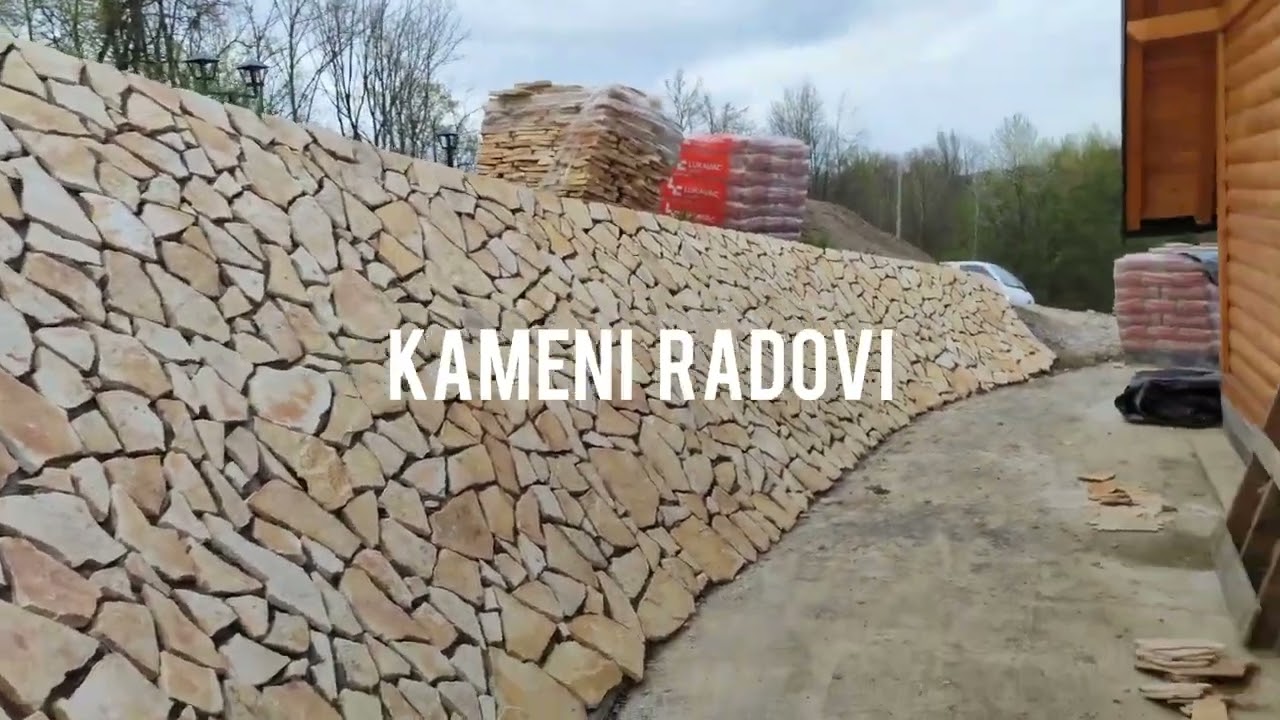 Lijepljenje kamena na potporne zidove