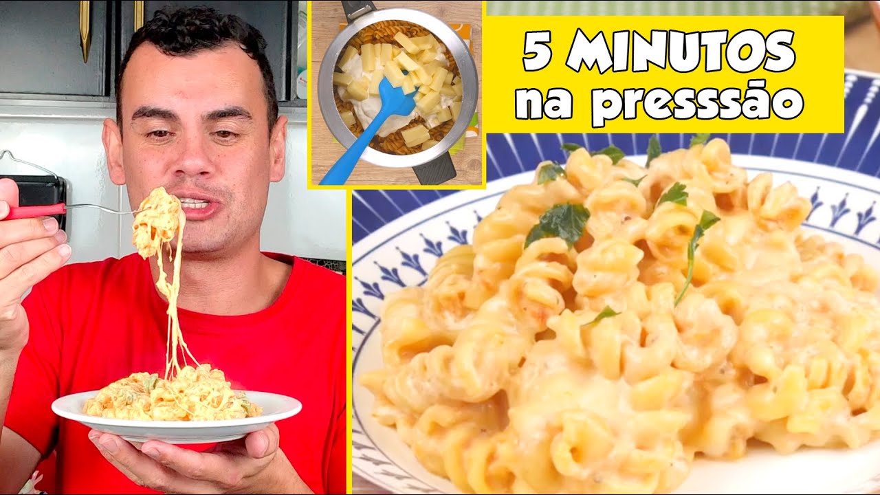 MACARRÃO CREMOSO COM QUEIJO FEITO NA PANELA DE PRESSÃO - Fubá online