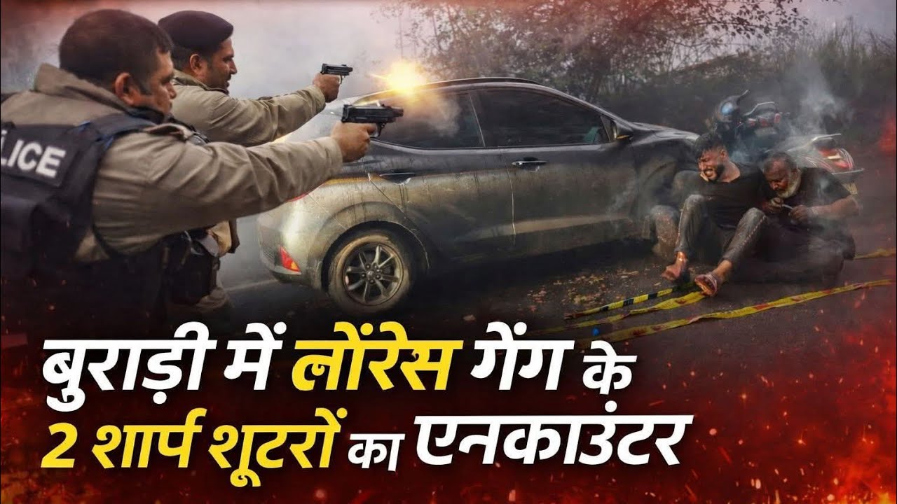 #Buradi #Hiranki रोड बदमाशों के बीच मुठभेड़, लॉरेंस बिश्नोई गैंग के दो शार्प शूटर गिरफ्तार
