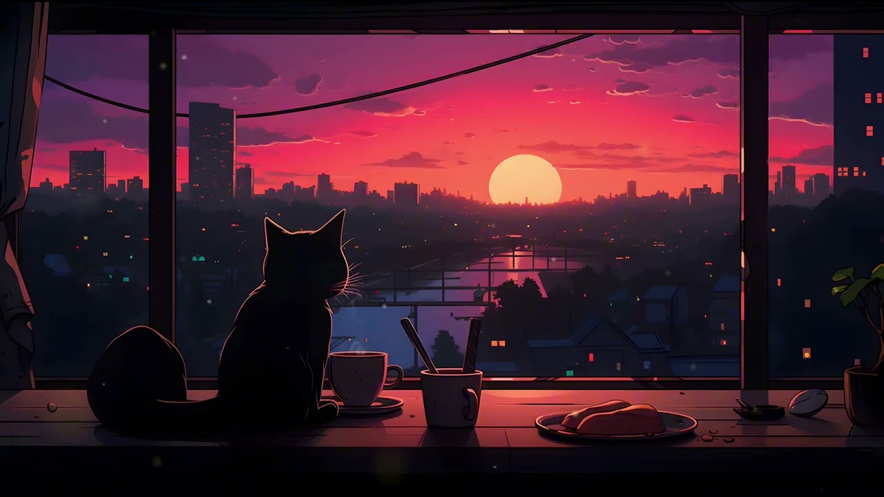 Peaceful Sunset Lo-Fi 🌆 Calm Beats for Relaxing, Studying & Unwinding