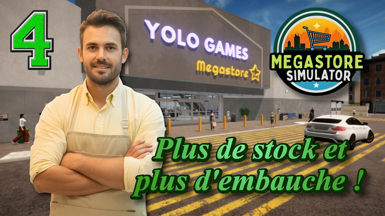 Megastore Simulator ! : on recrute un employé de boulangerie et on fait du stock #episode4