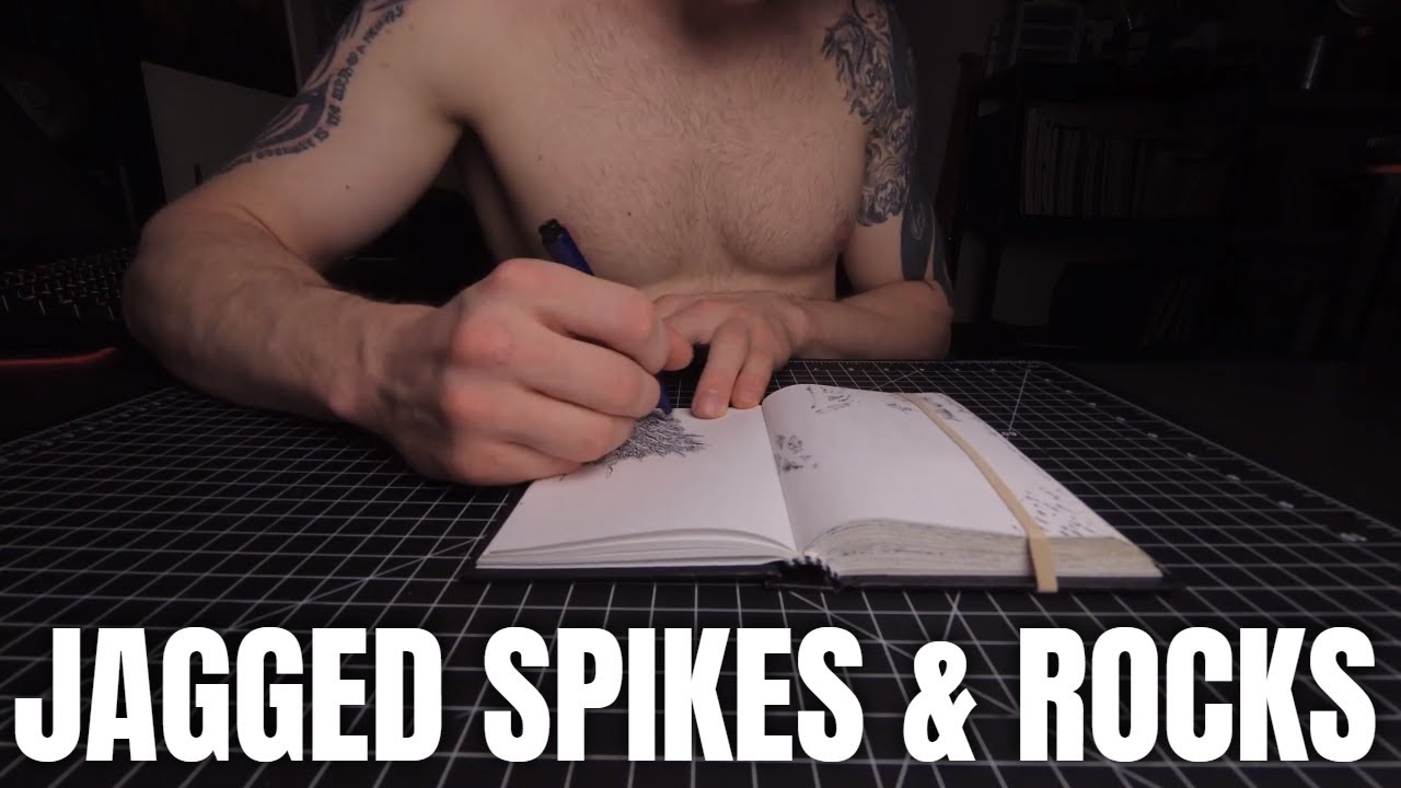 Technical Pen Drawing | Jagged Spikes & Doodles
