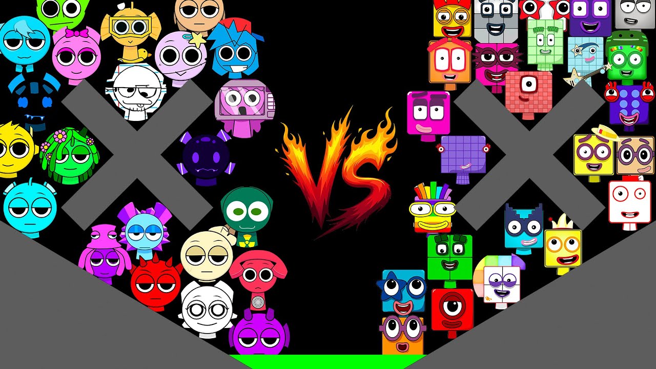 TOP 50 Sprunki vs Numberblocks Sprunki Phase 1 Marble Race - Marbles Elimination