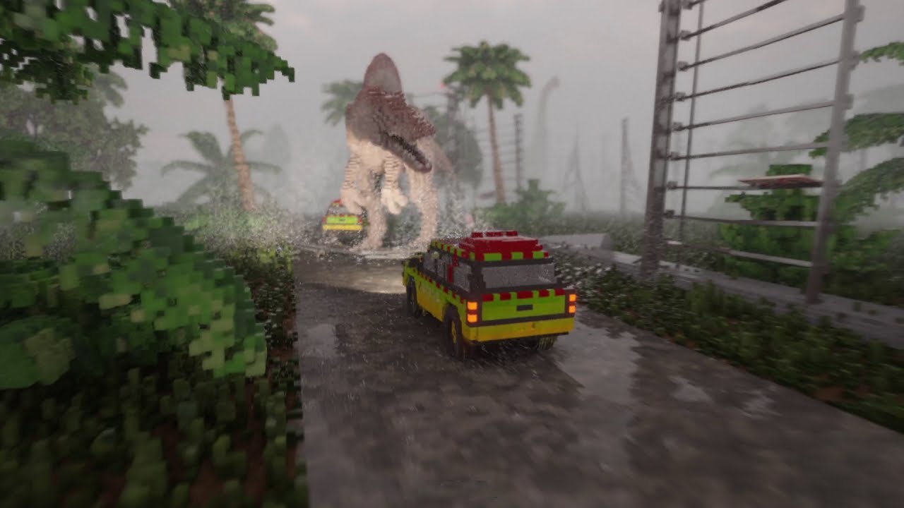 Jurassic Park. Dinosaurs escape from the cage! - Teardown