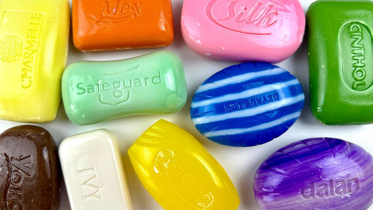 ASMR Carving colored soap. Soothing cutting soap | ASMR Soap.