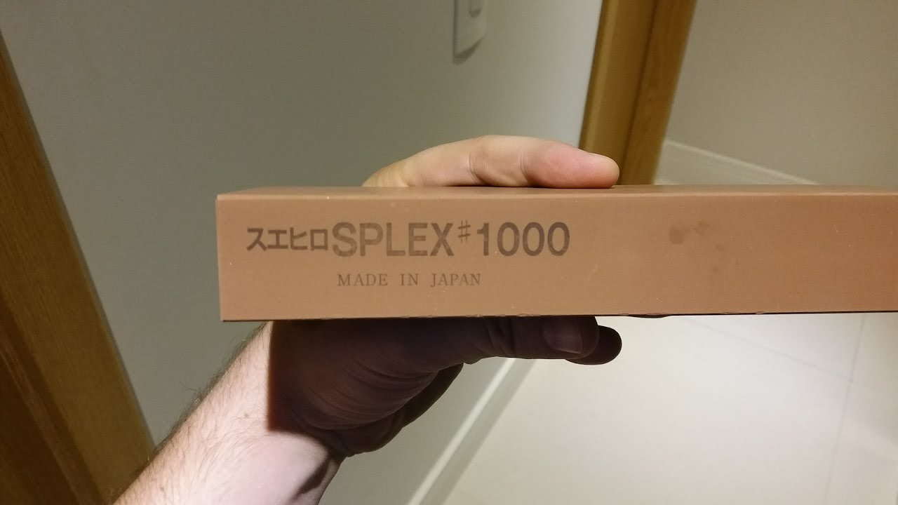 Review da pedra de afiar / amolar SPLEX (Suehiro?) granulatura (grão ou grana) 1000