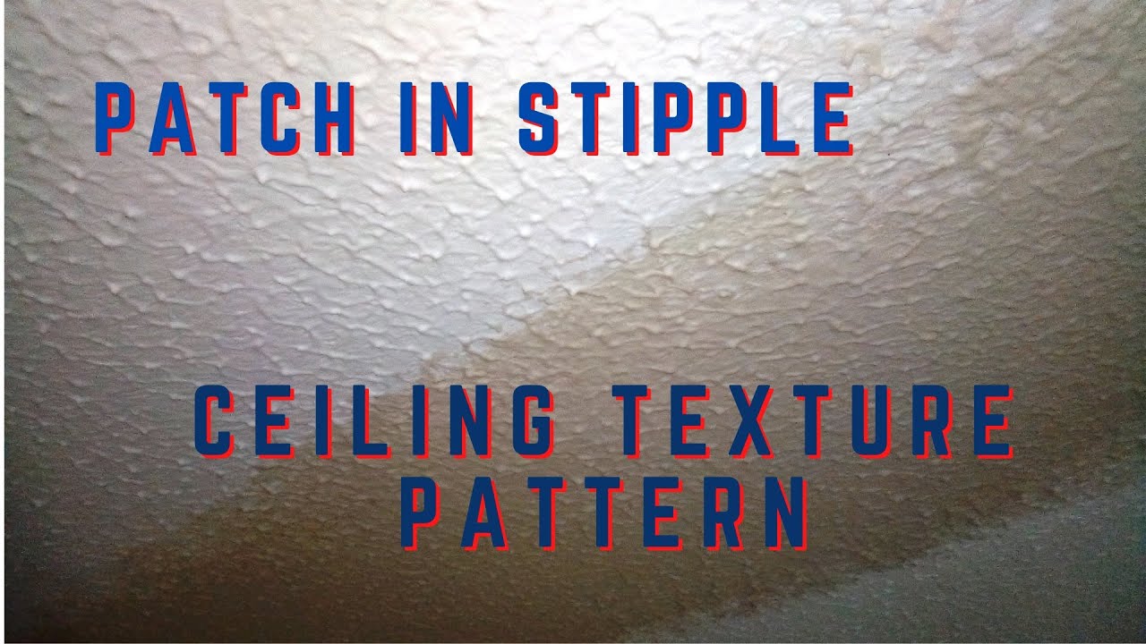 Patch in STIPPLE Artex Ceiling Texture Pattern
