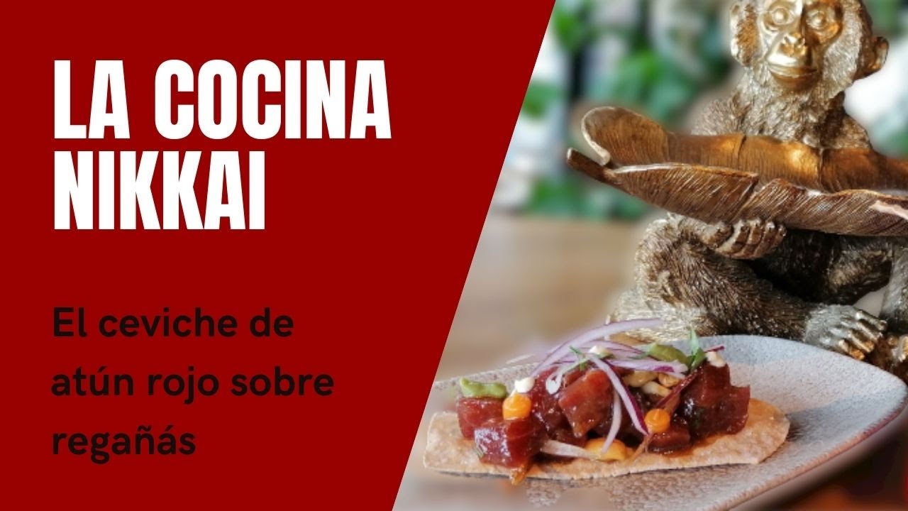 Ceviche de at&uacute;n sobre rega&ntilde;&aacute;s de Musalima de C&aacute;diz