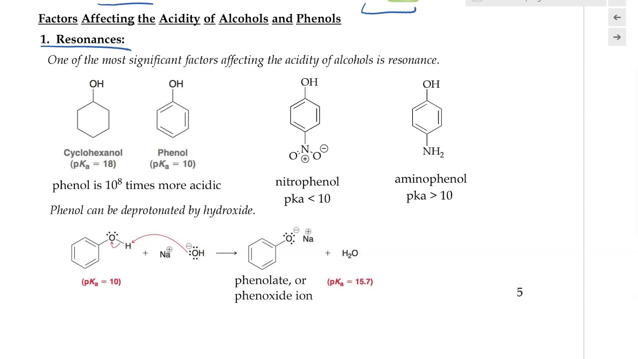 Organic Chemistry - Understanding Acidity of Alcohols