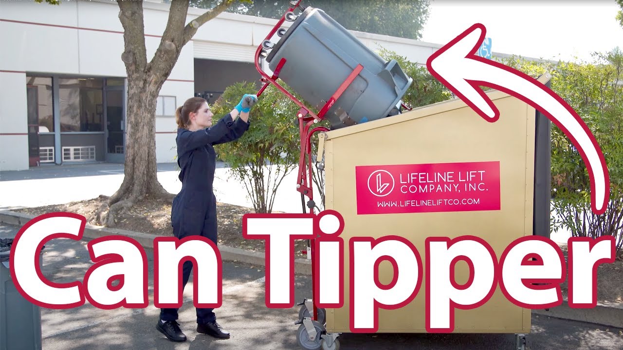 Custodian life hack - The garbage can dolly and lift tipper (EAGLE Lift)