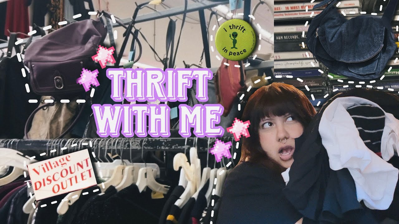Come thrift with me⭐️| thrifting, thrift haul, pinterest board, alternative fashion, grunge fashion🪐