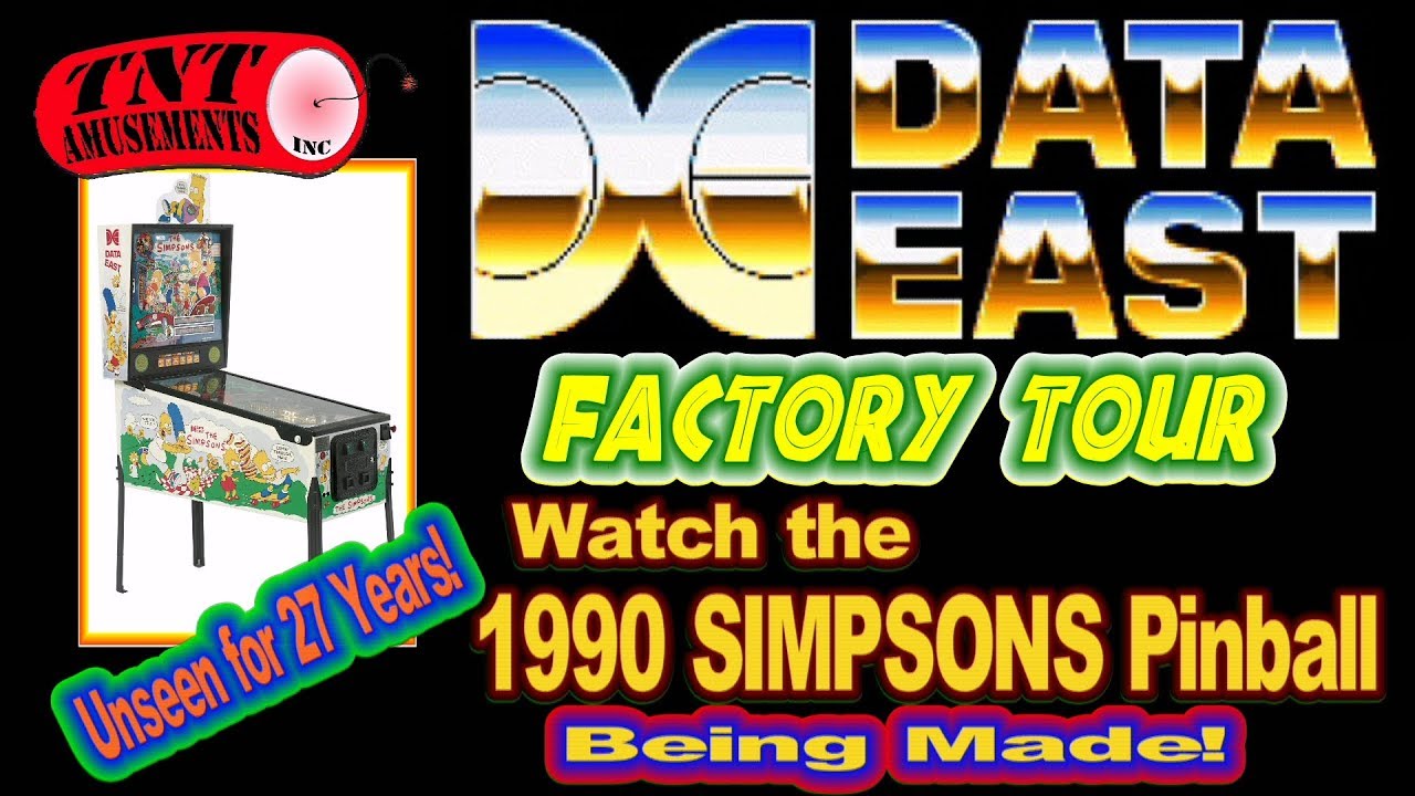 #1353 Tour of DATA EAST PINBALL MANUFACTURING PLANT in 1990!  SIMPSONS Pinball Built! TNT Amusements