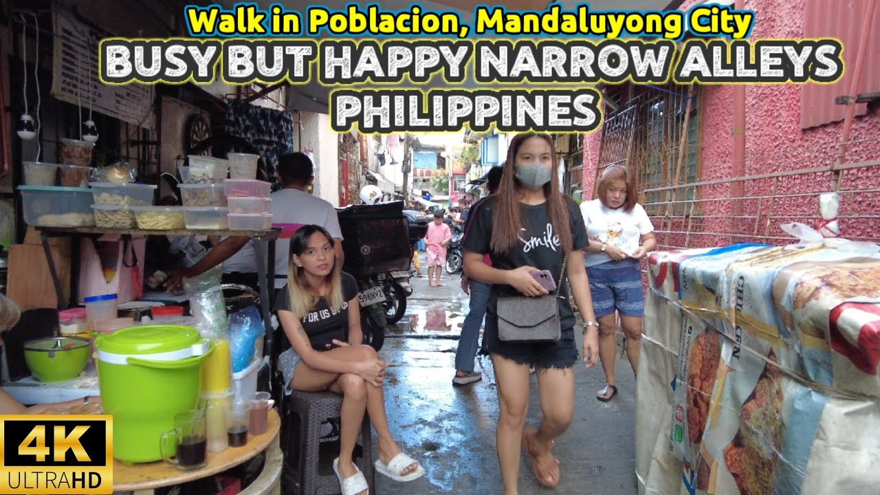 REAL LIFE in a BUSY but HAPPY NARROW ALLEY in the PHILIPPINES Walk in Poblacion, Mandaluyong City