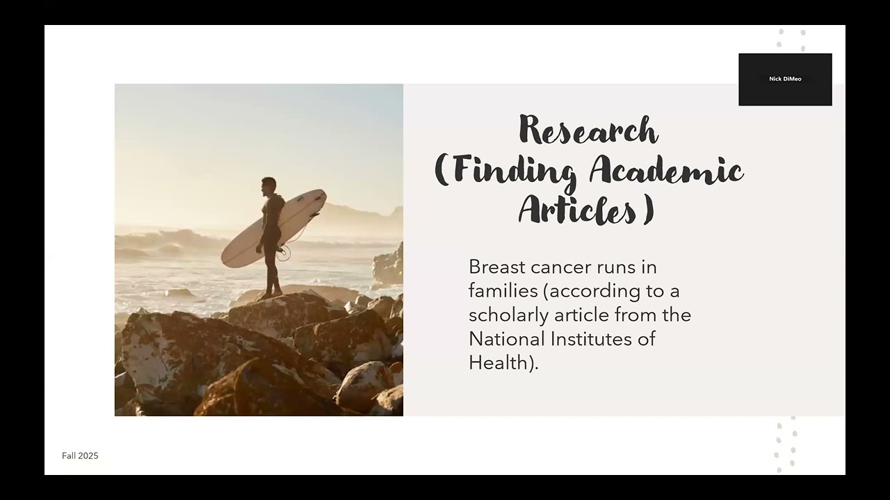 Tips on Choosing a Topic