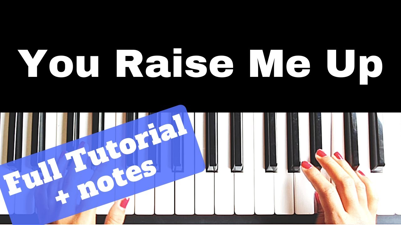 Josh Groban - You Raise Me Up in C Major | Both hands Piano Tutorial| Level 1-4 | NOTES |+Slow