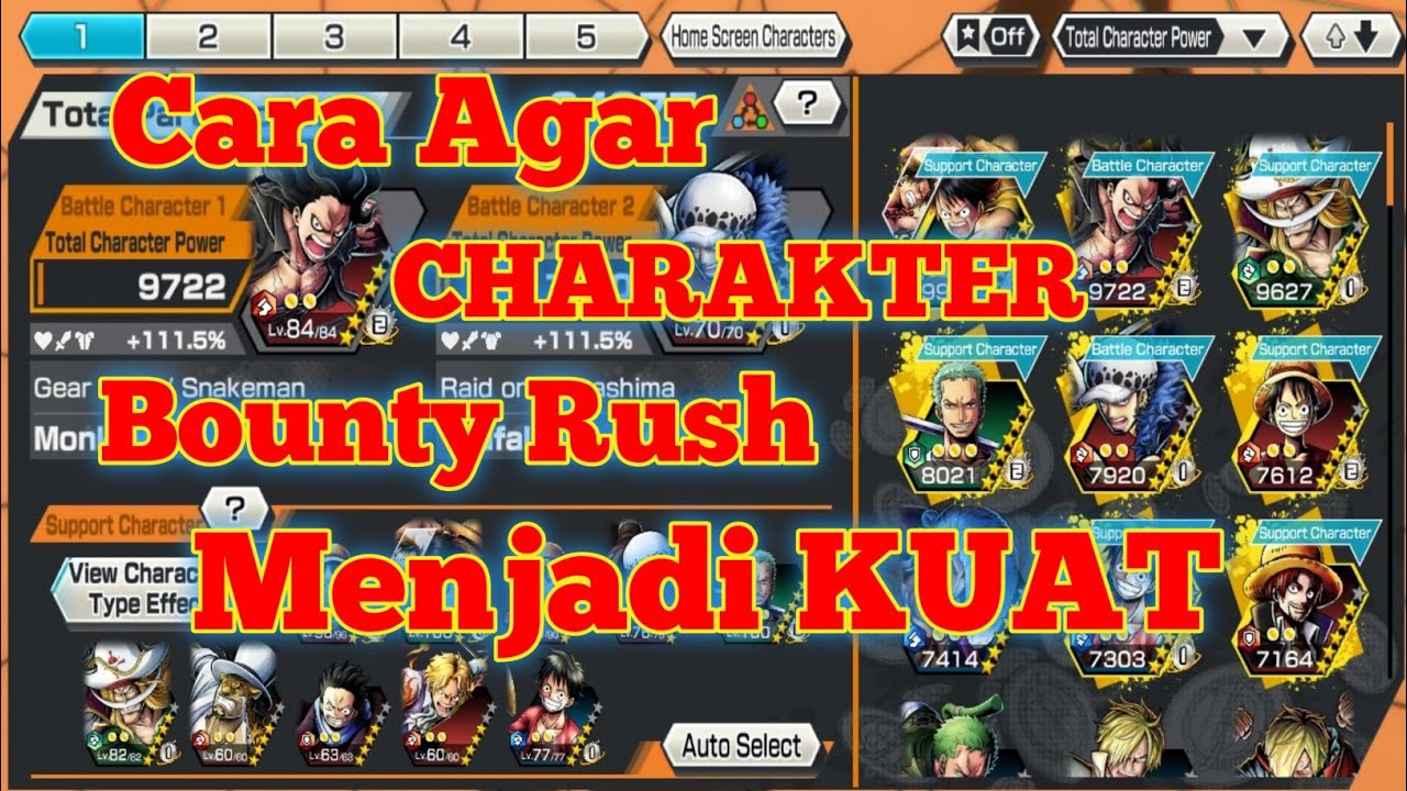 Cara memperkuat karakter bounty rush - one piece bounty rush karaker jadi kuat