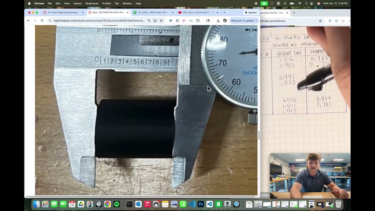 IED - 3D PRINTER DATA ANALYSIS (PRINTER #2 WALKTHROUGH)