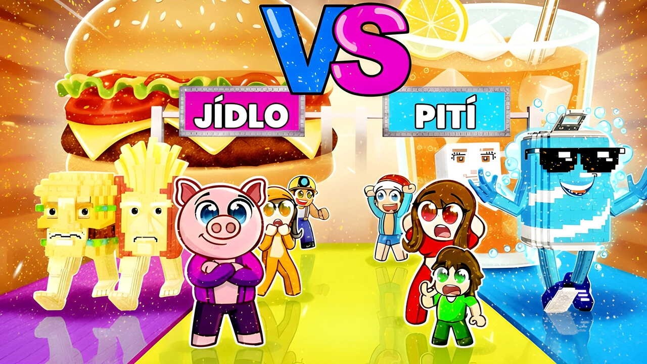 JÍDLO vs PITÍ ve Steal A Brainrot Challenge v Robloxu!