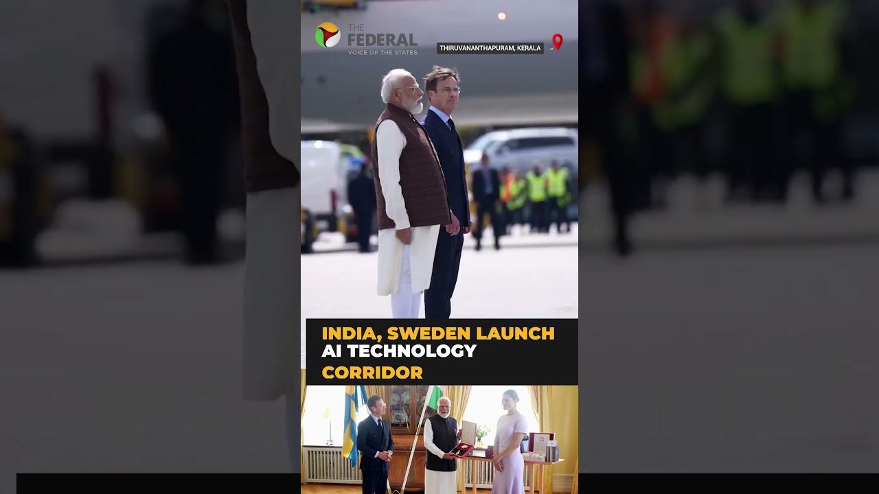 PM Modi Announces AI Corridor and Trade Push During Sweden Visit Talks | #shorts