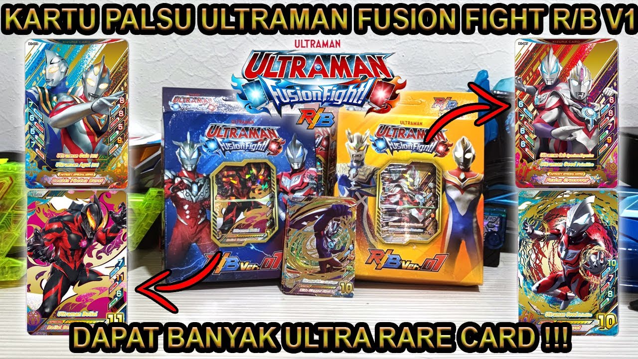 REVIEW KARTU PALSU ULTRAMAN FUSION FIGHT R/B LANGSUNG DAPET ULTRA RARE !!!