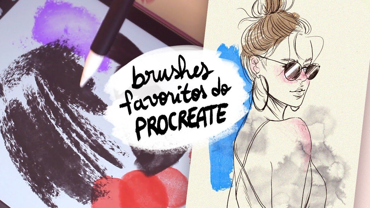 OS BRUSHES/PINCÉIS QUE USO NO PROCREATE