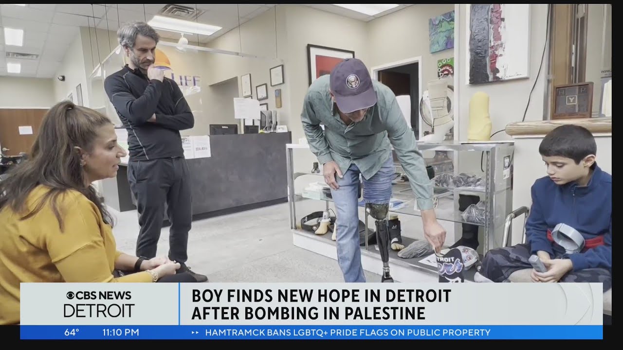 Gaza boy brought to Detroit for prosthetic after surviving bombing in Palestine