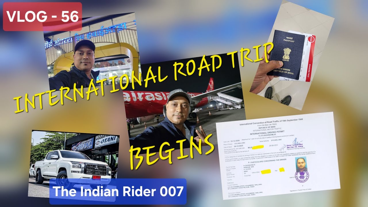 VLOG - 56 | International Road Trip Begins | @indianrider007 @seewithhimakshi 