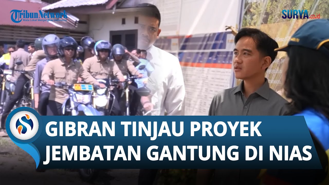 Ditemani Bobby Nasution, Wapres Gibran Naik Motor Trail Tinjau Proyek Jembatan Gomo di Pulau Nias