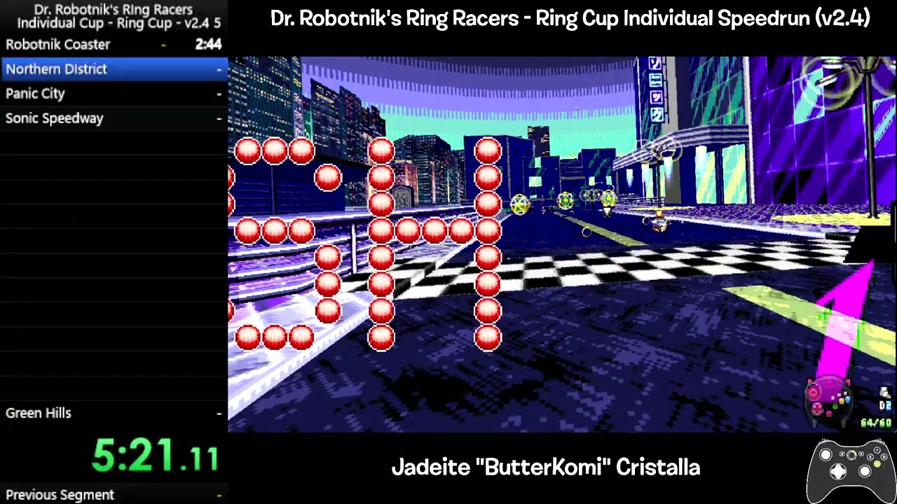 Ring Cup - Dr. Robotnik's Ring Racers Speedrun - 13'10