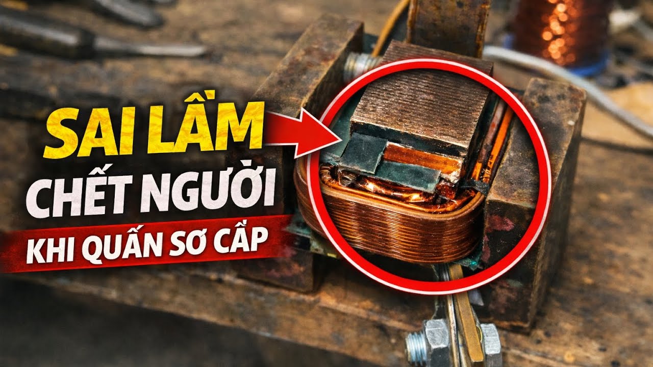 Sai Lầm Chết Người Khi Quấn Sơ Cấp!  Biến Áp 900e  Ai Cũng Dễ Mắc