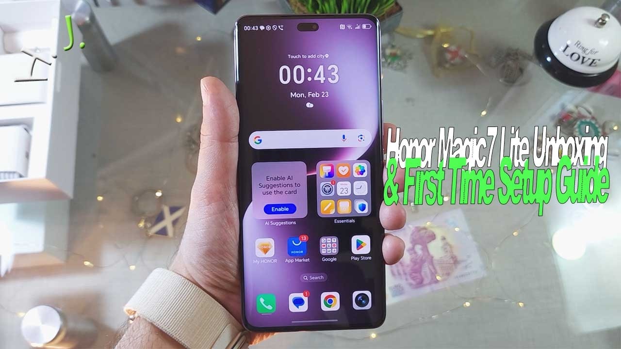 Honor Magic7 Lite 📦 Unboxing & First Time Setup Guide