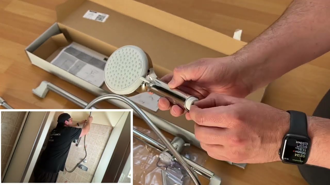 Hansgrohe Croma 100 Shower set Vario with shower bar 90 cm and soap dish Unboxing and instructions