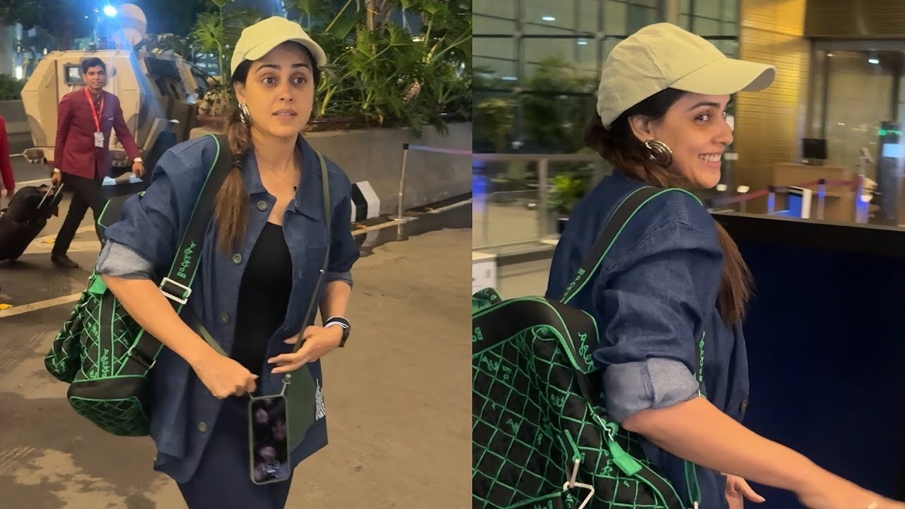 Genelia Spotted At Mumbai Airport