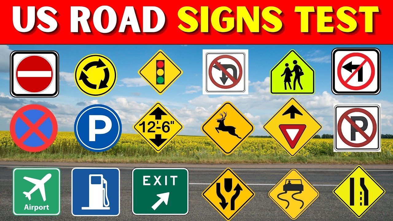 🚧🛑 US Road Signs Test – How Well Do You Know Them? 🚦🚗